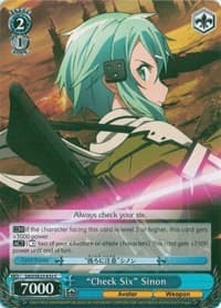 "Check Six" Sinon - Sword Art Online II - Weiss Schwarz card