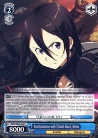 Confrontation with Death Gun, Kirito - Sword Art Online II - Weiss Schwarz card