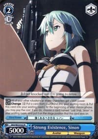 Strong Existence, Sinon - Sword Art Online II - Weiss Schwarz card