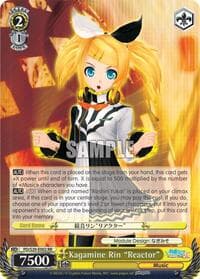 Kagamine Rin "Reactor" - Hatsune Miku: Project DIVA F 2nd - Weiss Schwarz card