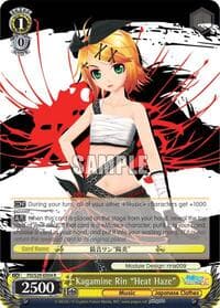Kagamine Rin "Heat Haze" - Hatsune Miku: Project DIVA F 2nd - Weiss Schwarz card