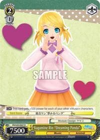 Kagamine Rin "Dreaming Panda" - Hatsune Miku: Project DIVA F 2nd - Weiss Schwarz card