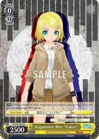 Kagamine Rin "Faker" - Hatsune Miku: Project DIVA F 2nd - Weiss Schwarz card