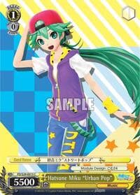 Hatsune Miku "Urban Pop" - Hatsune Miku: Project DIVA F 2nd - Weiss Schwarz card