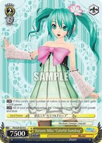 Hatsune Miku "Colorful Gumdrop" - Hatsune Miku: Project DIVA F 2nd - Weiss Schwarz card