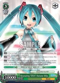 Resonating "DIVA" Hatsune Miku - Hatsune Miku: Project DIVA F 2nd - Weiss Schwarz card