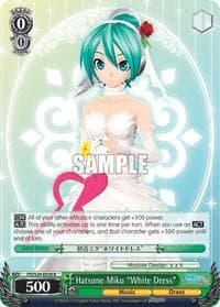 Hatsune Miku "White Dress" - Hatsune Miku: Project DIVA F 2nd - Weiss Schwarz card