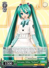 Hatsune Miku "School" - Hatsune Miku: Project DIVA F 2nd - Weiss Schwarz card