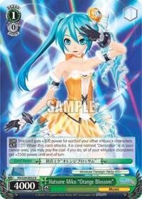 Hatsune Miku "Orange Blossom" - Hatsune Miku: Project DIVA F 2nd - Weiss Schwarz card
