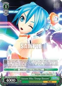 Hatsune Miku "Orange Blossom" (RRR) - Hatsune Miku: Project DIVA F 2nd - Weiss Schwarz card