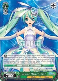 Hatsune Miku "Orbit" - Hatsune Miku: Project DIVA F 2nd - Weiss Schwarz card