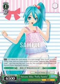 Hatsune Miku "Puffy Pastels" - Hatsune Miku: Project DIVA F 2nd - Weiss Schwarz card