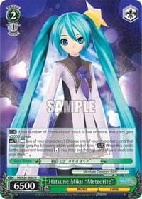 Hatsune Miku "Meteorite" - Hatsune Miku: Project DIVA F 2nd - Weiss Schwarz card