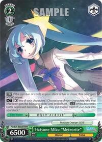 Hatsune Miku "Meteorite" (RRR) - Hatsune Miku: Project DIVA F 2nd - Weiss Schwarz card
