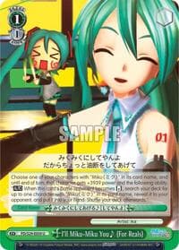 I'll Miku-Miku You~ (For Reals) - Hatsune Miku: Project DIVA F 2nd - Weiss Schwarz card