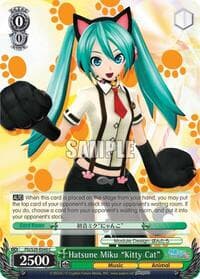 Hatsune Miku "Kitty Cat" - Hatsune Miku: Project DIVA F 2nd - Weiss Schwarz card