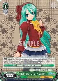 Hatsune Miku "Noble" - Hatsune Miku: Project DIVA F 2nd - Weiss Schwarz card