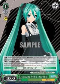 Hatsune Miku "Gothic" - Hatsune Miku: Project DIVA F 2nd - Weiss Schwarz card