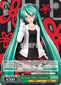Hatsune Miku "Natural" - Hatsune Miku: Project DIVA F 2nd - Weiss Schwarz card