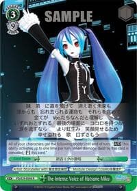 The Intense Voice of Hatsune Miku - Hatsune Miku: Project DIVA F 2nd - Weiss Schwarz card