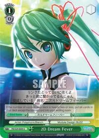 2D Dream Fever - Hatsune Miku: Project DIVA F 2nd - Weiss Schwarz card