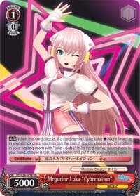 Megurine Luka "Cybernation" - Hatsune Miku: Project DIVA F 2nd - Weiss Schwarz card