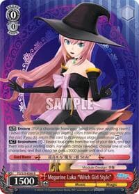 Megurine Luka "Witch Girl Style" - Hatsune Miku: Project DIVA F 2nd - Weiss Schwarz card