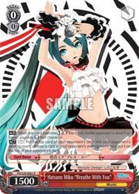 Hatsune Miku "Breath With You" - Hatsune Miku: Project DIVA F 2nd - Weiss Schwarz card