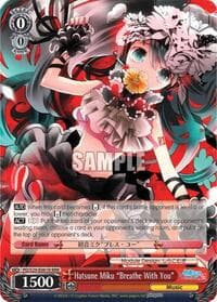 Hatsune Miku "Breath With You" (RRR) - Hatsune Miku: Project DIVA F 2nd - Weiss Schwarz card