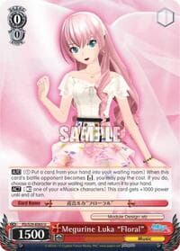 Megurine Luka "Floral" - Hatsune Miku: Project DIVA F 2nd - Weiss Schwarz card