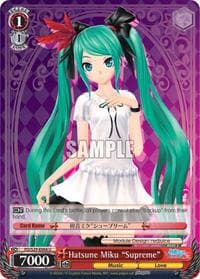 Hatsune Miku "Supreme" - Hatsune Miku: Project DIVA F 2nd - Weiss Schwarz card