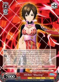 MEIKO "Blazing" - Hatsune Miku: Project DIVA F 2nd - Weiss Schwarz card