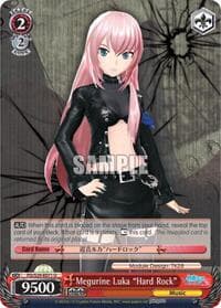 Megurine Luka "Hard Rock" - Hatsune Miku: Project DIVA F 2nd - Weiss Schwarz card