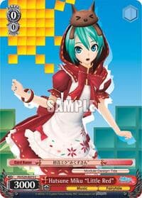 Hatsune Miku "Little Red" - Hatsune Miku: Project DIVA F 2nd - Weiss Schwarz card