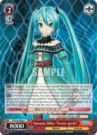 Hatsune Miku "Avant-garde" - Hatsune Miku: Project DIVA F 2nd - Weiss Schwarz card