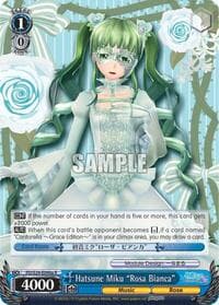 Hatsune Miku "Rosa Bianca" (A) - Hatsune Miku: Project DIVA F 2nd - Weiss Schwarz card