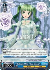Hatsune Miku "Rosa Bianca" (B) - Hatsune Miku: Project DIVA F 2nd - Weiss Schwarz card