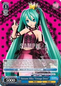 Hatsune Miku "Vintage Dress" - Hatsune Miku: Project DIVA F 2nd - Weiss Schwarz card