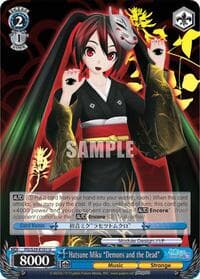 Hatsune Miku "Demons and the Dead" - Hatsune Miku: Project DIVA F 2nd - Weiss Schwarz card