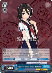 Hatsune Miku "Hana-Kotoba" - Hatsune Miku: Project DIVA F 2nd - Weiss Schwarz card