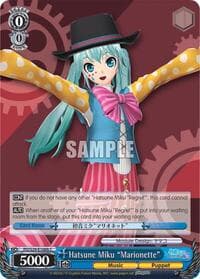 Hatsune Miku "Marionette" (B) - Hatsune Miku: Project DIVA F 2nd - Weiss Schwarz card