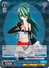 Hatsune Miku "Moonlight Butterfly" - Hatsune Miku: Project DIVA F 2nd - Weiss Schwarz card