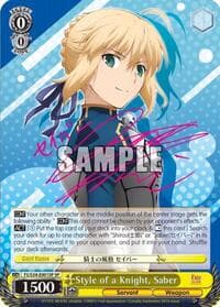 Style of a Knight, Saber (SP) - Fate/stay night [Unlimited Blade Works] - Weiss Schwarz card