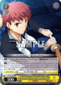 Resolution to Fight Together, Shirou (SR) - Fate/stay night [Unlimited Blade Works] - Weiss Schwarz card