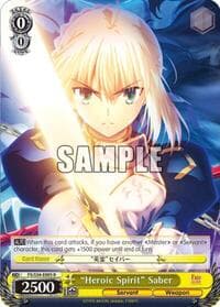 "Heroic Spirit" Saber (SR) - Fate/stay night [Unlimited Blade Works] - Weiss Schwarz card