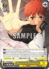 Shirou in the Morning Glow - Fate/stay night [Unlimited Blade Works] - Weiss Schwarz card