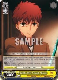 Battle After School, Shirou - Fate/stay night [Unlimited Blade Works] - Weiss Schwarz card