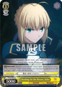 Heading for the Rescue, Saber - Fate/stay night [Unlimited Blade Works] - Weiss Schwarz card