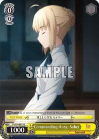 Commanding Aura, Saber - Fate/stay night [Unlimited Blade Works] - Weiss Schwarz card