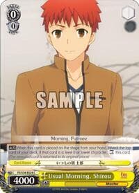 Usual Morning, Shirou - Fate/stay night [Unlimited Blade Works] - Weiss Schwarz card